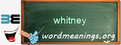 WordMeaning blackboard for whitney